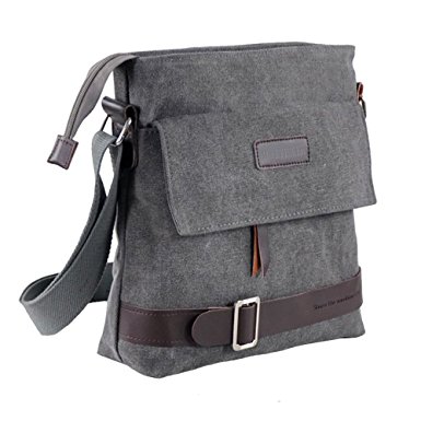 Mfeo Unisex Lightweight Canvas Outdoor Travel Small Crossbody Shoulder Bag