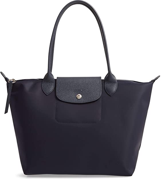 Longchamp 'Small Le Pliage Neo' Nylon Tote Shoulder Bag, Navy