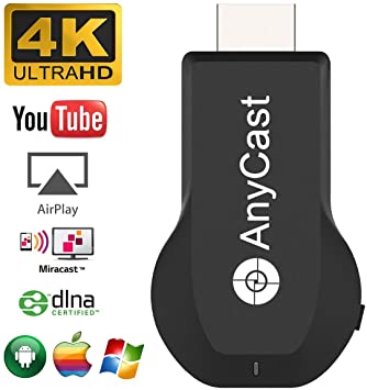 4K&1080P Wireless HDMI Display Adapter,iPhone Ipad Miracast Dongle for TV,Upgraded Toneseas Streaming Receiver,MacBook Laptop Samsung LG Android Phone,Business Education Office Birthday Gift