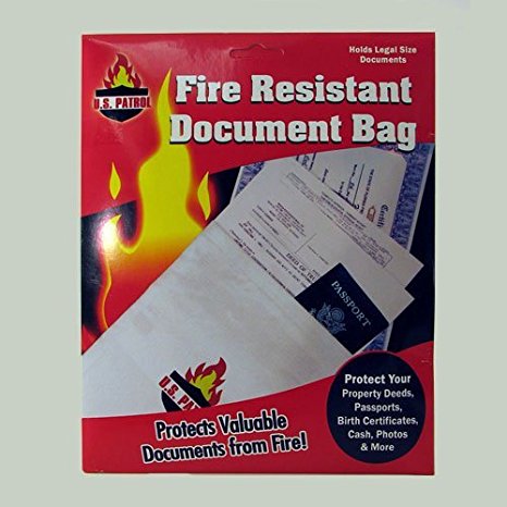 US Patrol Fire Resistant Document Bags - Three Pack