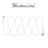 Apple MFI Certified iOS9 Compatible Omars 4ft  12m Lightning 8pin to USB SYNC Cable Charger Cord for Apple iPhone 5 5s 5c 6 6 Plus 6s 6s Plus iPod touch 5 6 iPod nano 7 iPad Mini 1 2 3 4 iPad 4 Air Air 2 iPad Pro White