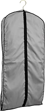TUVAINC Breathable Cotton Cloth Fur Coat & Suit/Dress Garment Bag, 45", Grey