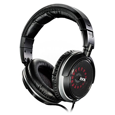 LyxPro OEH-10 Open Back Headphones Hi Fi Audiophile Over-Ear Comfortable Headphones, Interchangeable Cushioned foam/fabric Leather Ear Pads