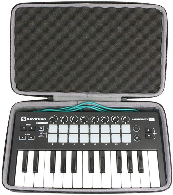 co2crea Hard Travel Case for Novation LAUNCHKEY MINI MK2 25 Key USB Keyboard Controller