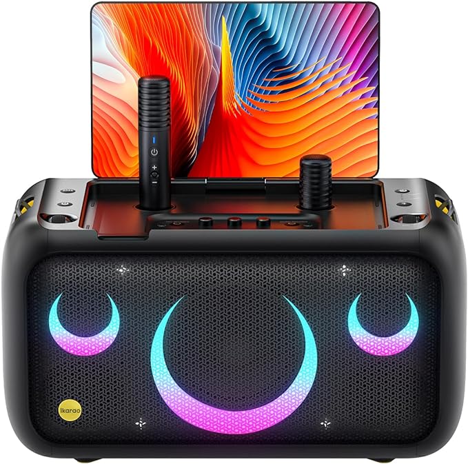 2024 Smart Karaoke Machine for Adults – with Foldable 64GB Tablet, 2 Self Charging Karaoke Microphone, 800W Bluetooth Speaker, 9 Playback Modes,Professional Karaoke Speaker for Any Occasion