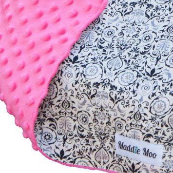 Carseat Canopy with Pink Minky - Best Car Seat Canopy for Popular Baby Carseat Models. Covers All Popular Car Seats. Breathable Soft Pink Minky Fleece Fabric.