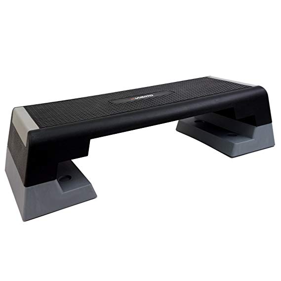 Viavito Unisex's Adjustable Aerobic Step, Black/Grey, One Size