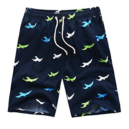 Men's Printing Quick Dry Beach Board Shorts Swim Trunks