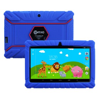 Contixo 7-Inch 8GB Kids Tablet with Kid-Proof Case Bundle with US Power Adapter USB Cable Quick Start Guide and Warranty Card Dark Blue