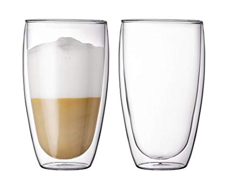 Bodum Pavina 15-Ounce Double-Wall Thermo Large Glass, Set of 2