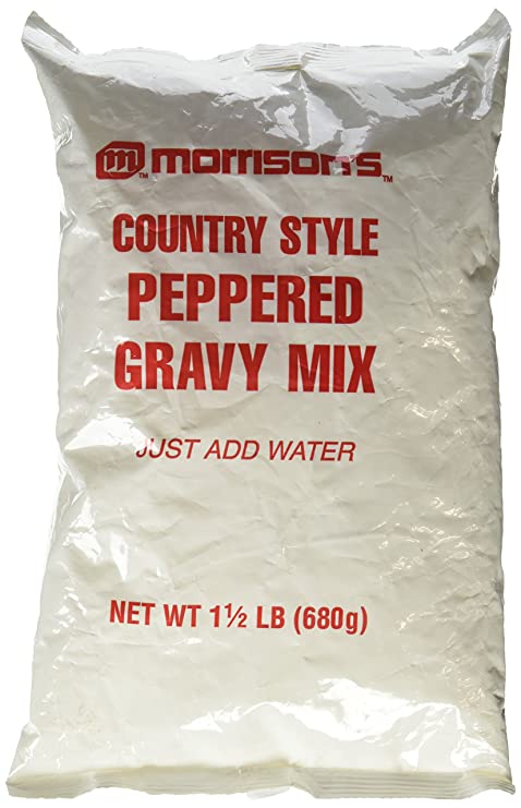Morrison's Country Style Peppered Gravy Mix 1 1/2 Lb. Just Add Water - Large & Small Batch Instructions