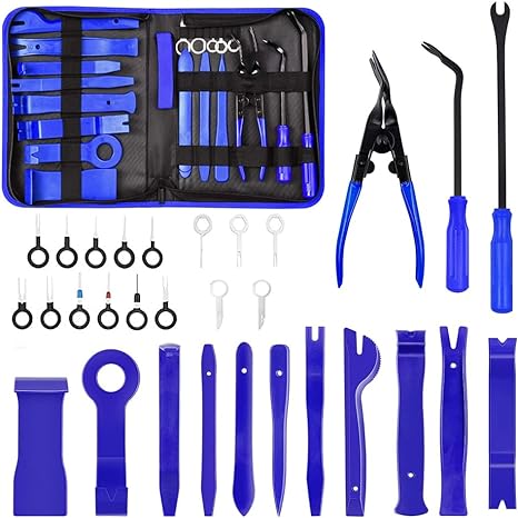 Car Trim Removal Tool, Car Pannel Door Audio Auto Trim Tools kit, Auto Clip Pliers Installer Pry Tools for Car, Trim, Panel, Door, Audio, Auto Clip Pliers(31 pcs)