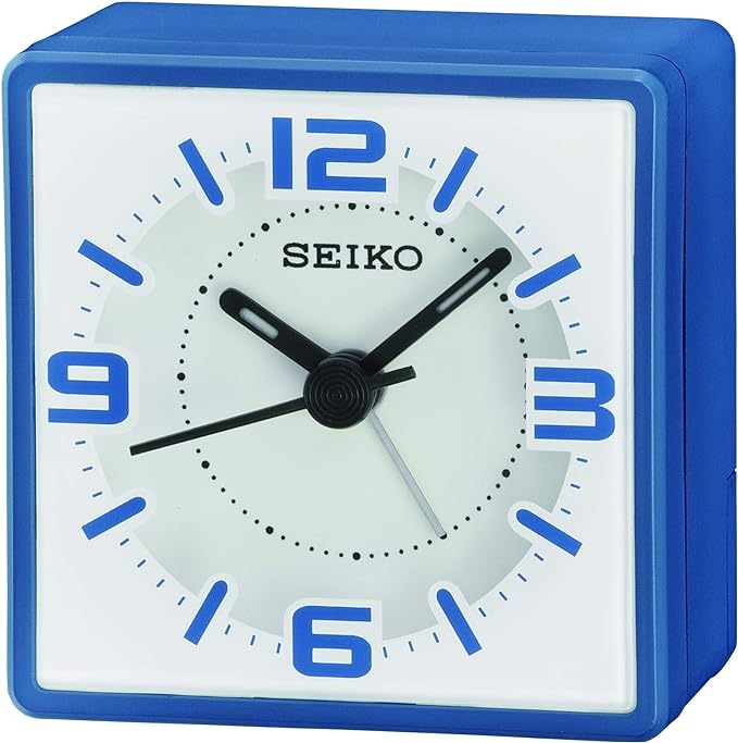 Seiko Sei Bedroom Alarm Clock, Blue