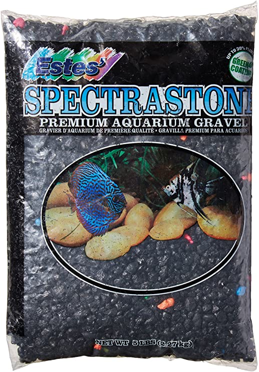 Estes Gravel Products 20516 Spectrastone Permaglo Black Lagoon for Freshwater Aquariums, 5-Pound Bag