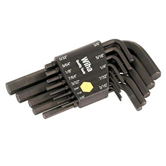 Wiha 35391 Short Arm, Inch Hex, L-Key 13 Piece in Plastic Holder