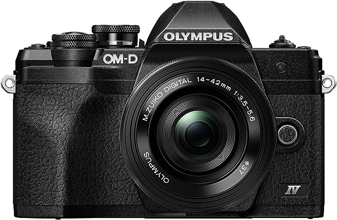 Olympus OM-D E-M10 Mark IV Black Body with Black M.Zuiko Digital ED 14-42mm F3.5-5.6 EZ Lens Kit