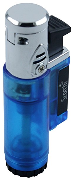 Scorch Torch Single Jet Flame Butane Cigarette Cigar Torch Lighter (Blue)