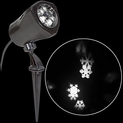 Gemmy Lightshow White Snow Flurry Snowflake LED Projection Light Christmas Holiday Light