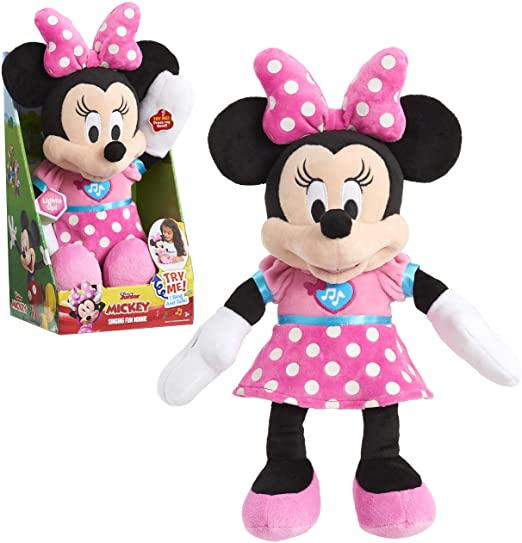 Disney Junior Mickey Mouse Singing Fun Minnie Mouse, 12-inch plush