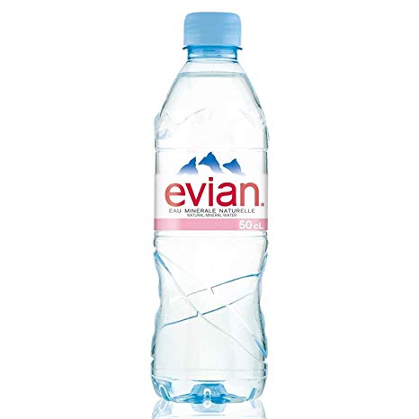 Evian Natural Mineral Water Bottle, 500 ml