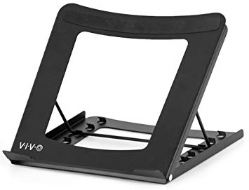 VIVO Black Economy Height Adjustable Riser Stand Ventilated Ergonomic Platform Designed for MacBook, ChromeBook, PC Laptop | Fits 10" to 15" Screen (STAND-V000F)