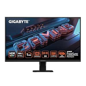 GIGABYTE GS27Q 27" SS IPS, 2560 * 1440 (QHD), 165Hz/ OC 170Hz, 1ms (MPRT), AMD FreeSync Premium, 100% SRGB, HDR Ready, 300cd/m2 (TYP), 1x Earphone Jack