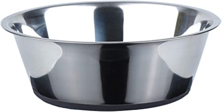 Peggy 11 No Spill Non-Skid Stainless Steel Deep Dog Bowls