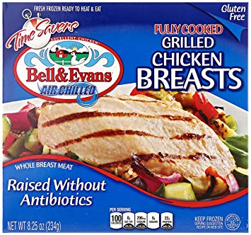 Bell & Evans, Frozen Grilled Chicken Breast (Raised without Antibiotics), 8.25 oz