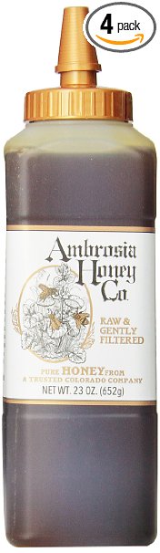 Ambrosia Pure Honey by Ambrosia Honey Co 23 Ounce Bottles Pack of 4