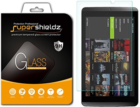 NVIDIA Shield Tablet / Tablet K1 Tempered Glass Screen Protector, Supershieldz Anti-Scratch, Anti-Fingerprint, Bubble Free, Lifetime Replacement Warranty