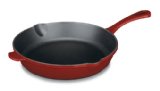 Cuisinart CI22-24CR Chefs Classic Enameled Cast Iron 10-Inch Round Fry Pan Cardinal Red