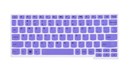 Keyboard Silicone Skin Cover for Lenovo ideapad 100s 110s 11.6", S206, S210, Yoga 11, Yoga11 11s, Yoga 2 11.6-Inch, Yoga 3 11.6", Yoga 700 11.6", Flex 10 A10, Flex 3 11.6" Laptop(Violet)