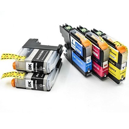 iTinte LC201 Compatible Ink Cartridges (2 Black,1 Cyan,1 Magenta,1 Yellow) for BROTHER MFC-J460DW,MFC-J480DW,MFC-J485DW,MFC-J680DW,MFC-J880DW,MFC-J885DW. Money-Back Guarantee!