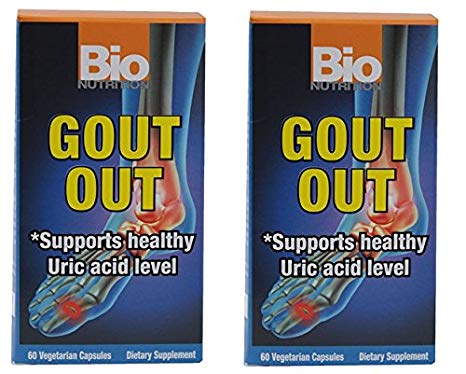 Bio Nutrition Gout Out 1878 mg, Vegi-Caps (2-Pack of 60)