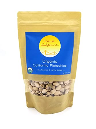 True California Organic US Extra #1 Large Sized In-Shell Pistachios (Dry Roasted & Lightly Salted, 1lb)