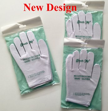 3 pairs/set Touch Me (TM) Moisturizing Hand Gloves, 94% Cotton / 6% Spandex (Set of 3 Pairs)(FREE SHIPPING)