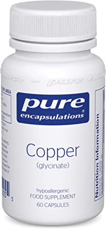 Pure Encapsulations - Copper (glycinate) - Support for Normal Function of The Immune System - 60 Capsules