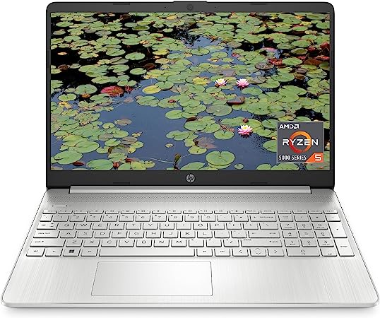 HP 15 inch Laptop, HD Display, AMD Ryzen 5 5500U, 8 GB RAM, 256 GB SSD, AMD Radeon Graphics, Windows 11 Home, 15-ef2099nr (2023)