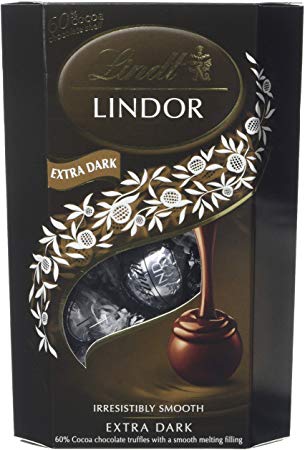Lindt Lindor Extra Dark Chocolate Truffles Box - approx. 16 Balls, 200g - The Perfect Gift - Chocolate Balls with a Smooth Melting Filling