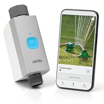 Rachio Smart Hose Timer (Valve Only) | Outdoor Watering | Easy Faucet Install, Automate Sprinkler Schedule Lawn, Garden, Yard, No WiFi Hub Included