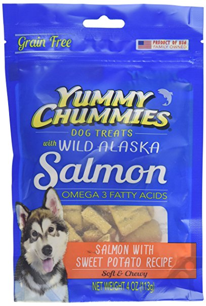 Yummy Chummies Arctic Paws Salmon with Sweet Potato Dog Treat, 4 oz