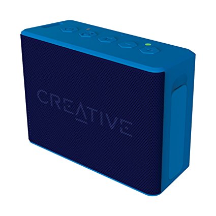 Creative MUVO 2c Palm Sized Water Resistant Bluetooth Speaker with Built-In MP3 Player - Blue