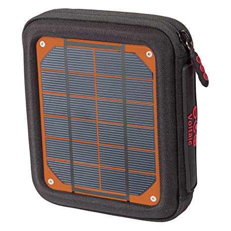 Voltaic Systems Amp Portable Rapid Solar Charger with Battery Pack (Power Bank) 6,400mAh & 2 Year Warranty | Powers Phones Compatible with iPhone, Tablets, USB, More | Waterproof - Orange