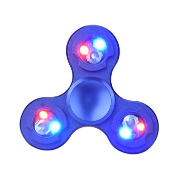 LEEHUR Lighting Fidget Hand Spinner Toy Tri Spinner Fast Bearings Ball for Stress Relieve Anxiety Reduce ADHD ADD Focus Killing Time