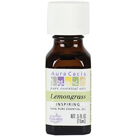 Aura Cacia Essential Oil, Inspiring Lemongrass, 0.5 fluid ounce