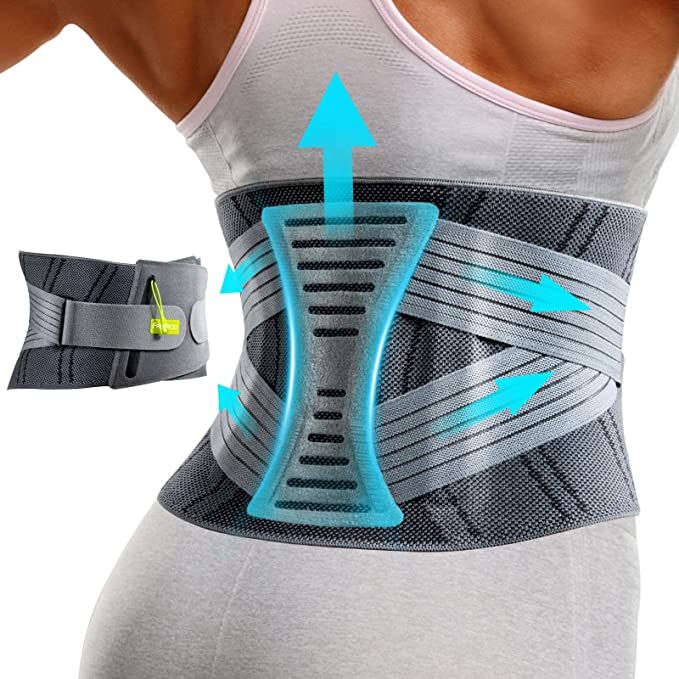 Freetoo Sports Back Support Brace [Design By Pro Athlete] Lower Back Support Belt for Women & Men,Air Knit Fabric Breathable, Durable,Lower Back protection Pain Relief,Injury prevention for Various Sports