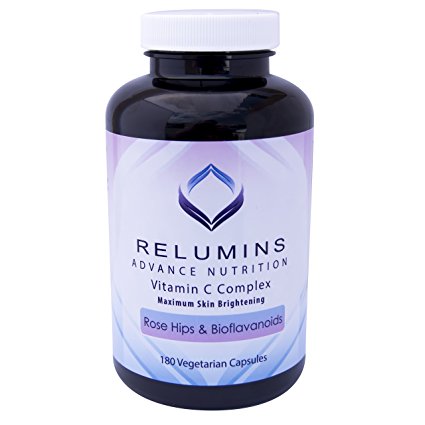 Relumins Advance Vitamin C - MAX Skin Whitening Complex With Rose Hips & Bioflavonoids - THREE MONTH SUPPLY!