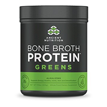 Ancient Nutrition Bone Broth Protein, Alkalizing Greens Flavor, 20 Servings Size - All-Natural, Gut-Friendly, Paleo-Friendly Protein Powder
