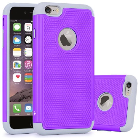 iPhone 6S Plus Case, iPhone 6 Plus Case, LK [Shock Absorption] Drop Protection Armor Hybrid Dual Layer Defender Protective Case Cover for iPhone 6S Plus / iPhone 6 Plus 5.5 Inch, Violet