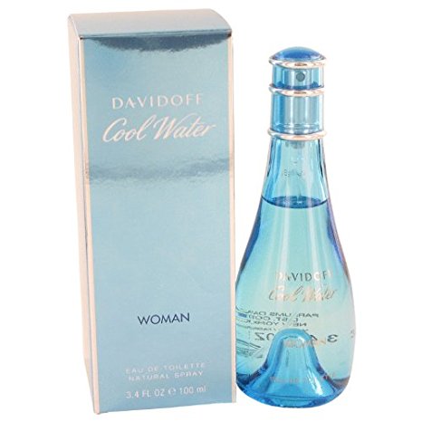 Davidoff Cool Water Eau De Toilette Spray  for Women, 3.4 Ounce